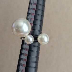 Size 6-7. Lot. Pearl & Multistone Cocktail Ring - White, Turquoise, Red Accent